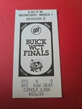 1989 Buick WCT Tennis Finals Ticket. John McEnroe Wins Title in Dallas, Texas.