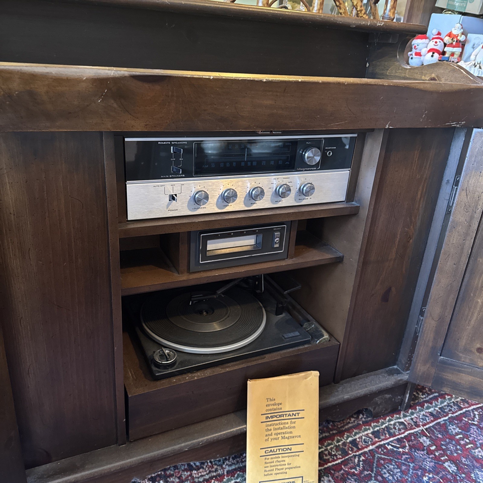 Vintage Magnavox Stereo Console - Radio, Record Player & 8-Track player ...