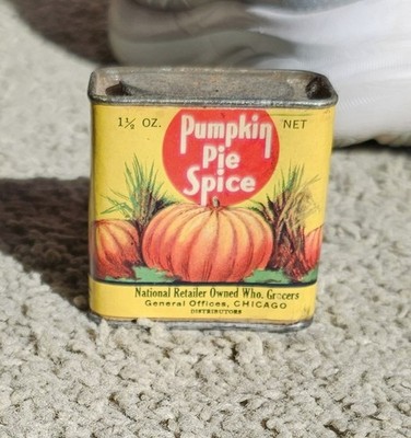 Pumpkin Pie Spice Tin Can Advertising 