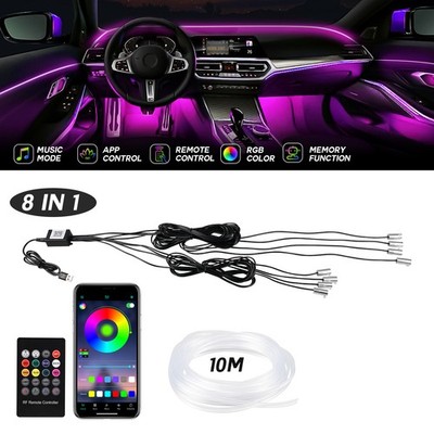 RGB Auto LED Lichtleiste Innenraum Ambientebeleuchtung APP Fernbedienung USB Kit