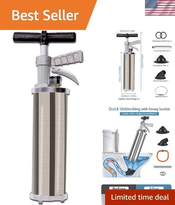 #ad #ad Portable Kinetic Drain Blaster: Fast Toilet amp; Sink Unclogger with Safety Valve $115.97