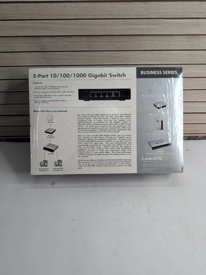 Cisco SD2005 5-Port 10/100/1000 Gigabit Switch - Brand New, Factory sealed - Image 4 of 4