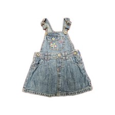 Oshkosh B'gosh Jean Skirt Overalls Blue Denim Girls' Baby Size 18M Months