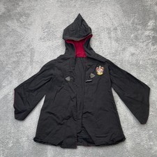 Harry Potter Robe Boys Large Black Gryffindor Hooded Cosplay Halloween Costume