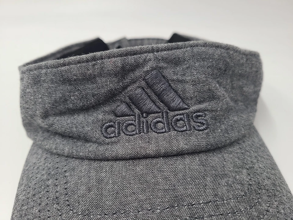 Adidas Climalite Sol Golf Visera Ajustable Sombrero Gorra Algodón Informal Hombres Mujeres Gris Foto 4 de 4