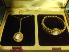 Vintage and Rare Hilborn-Hamburger Inc a Gold Filled Necklas Set with Lined Box