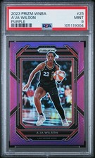 2023 Panini Prizm WNBA - A'ja Wilson #25 - Purple /149 - PSA 9 - PURPLE /149