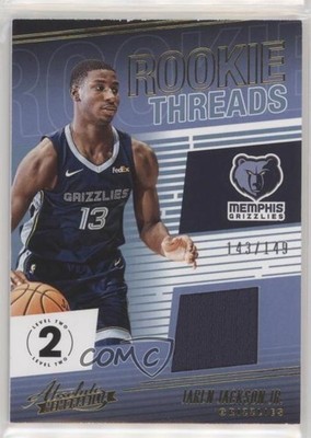 2018 Absolute Memorabilia Rookie Threads Level 2 143/149 Jaren Jackson Jr RC 5w7