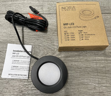 LOT OF 5   Nora Lighting NMP-LED27   12V Josh LED Puck Light - Black