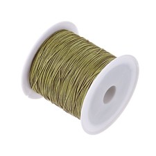 Nylon Knotting Cord 0.6mm 50 Yards for DIY Craft Dark Khaki