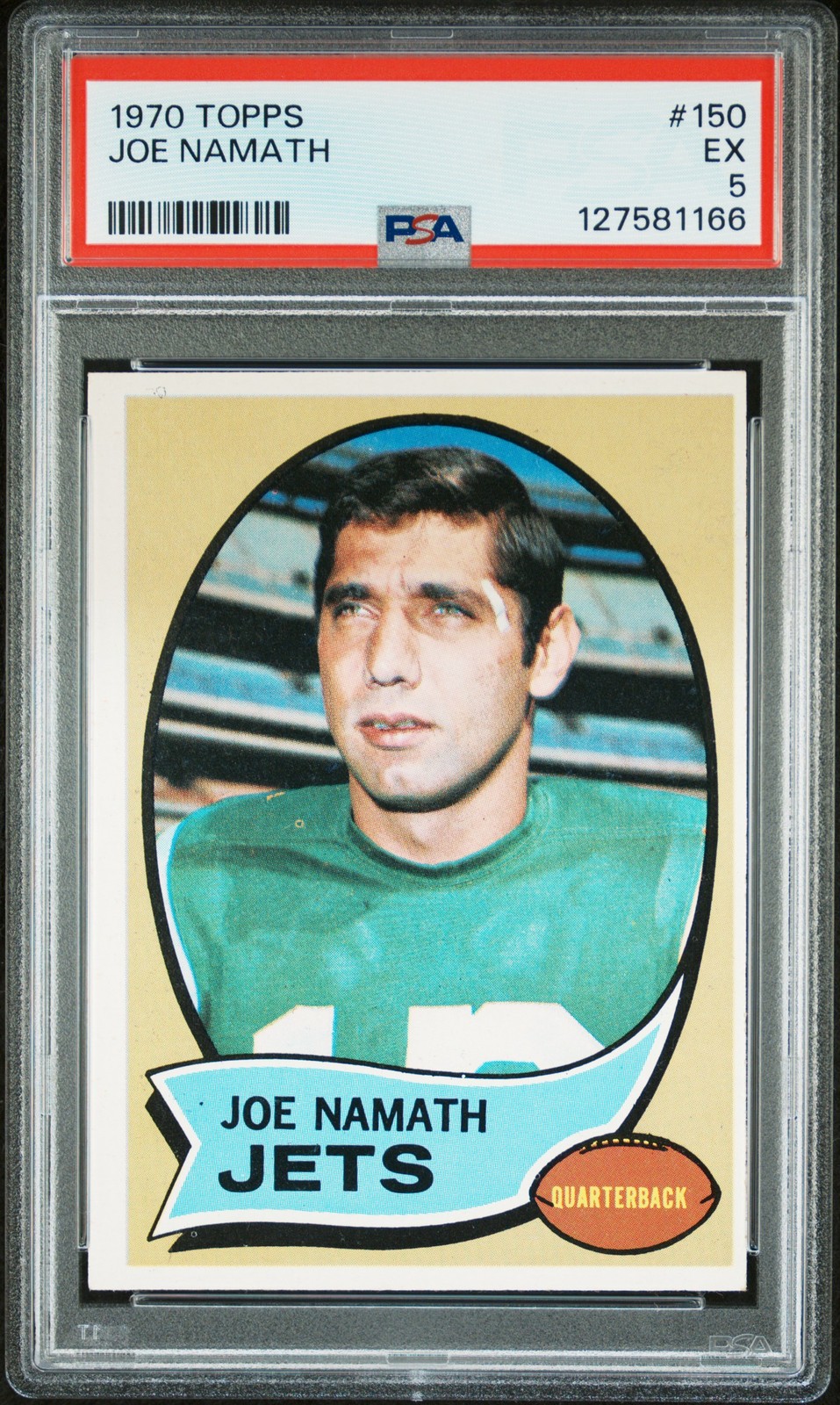 1970 TOPPS #150 JOE NAMATH PSA 5