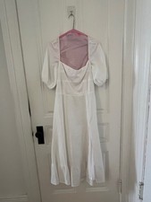 New Women's Reformation Denver Gorgeous Linen Dress White 8