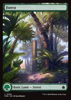 MTG Magic the Gathering Forest (290/830) Foundations NM