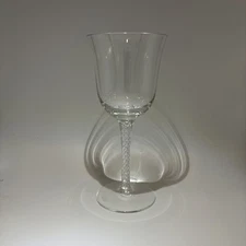 Miller Rogaska Crystal Air Twist Water Wine Goblet - Signed - Elegant