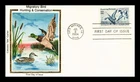 US COVER MIGRATORY BIRD HUNTING DUCKS 50TH ANNIVERSARY FDC COLORANO SILK CACHET