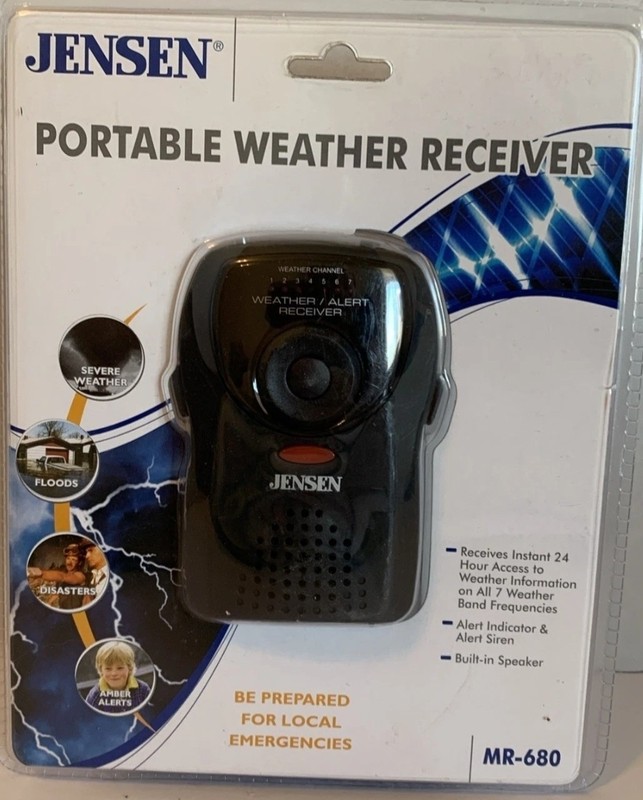 Jensen MR-680 Portable Weather Receiver Radio Alert All New N.O.S.