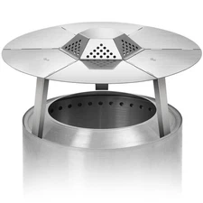 Fire Pit Heat Deflector for Solo Stove Yukon 27", 304 Stainless Steel Portabl...
