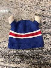Hand Knitted Unisex Adult/Teen Sized Horned B...