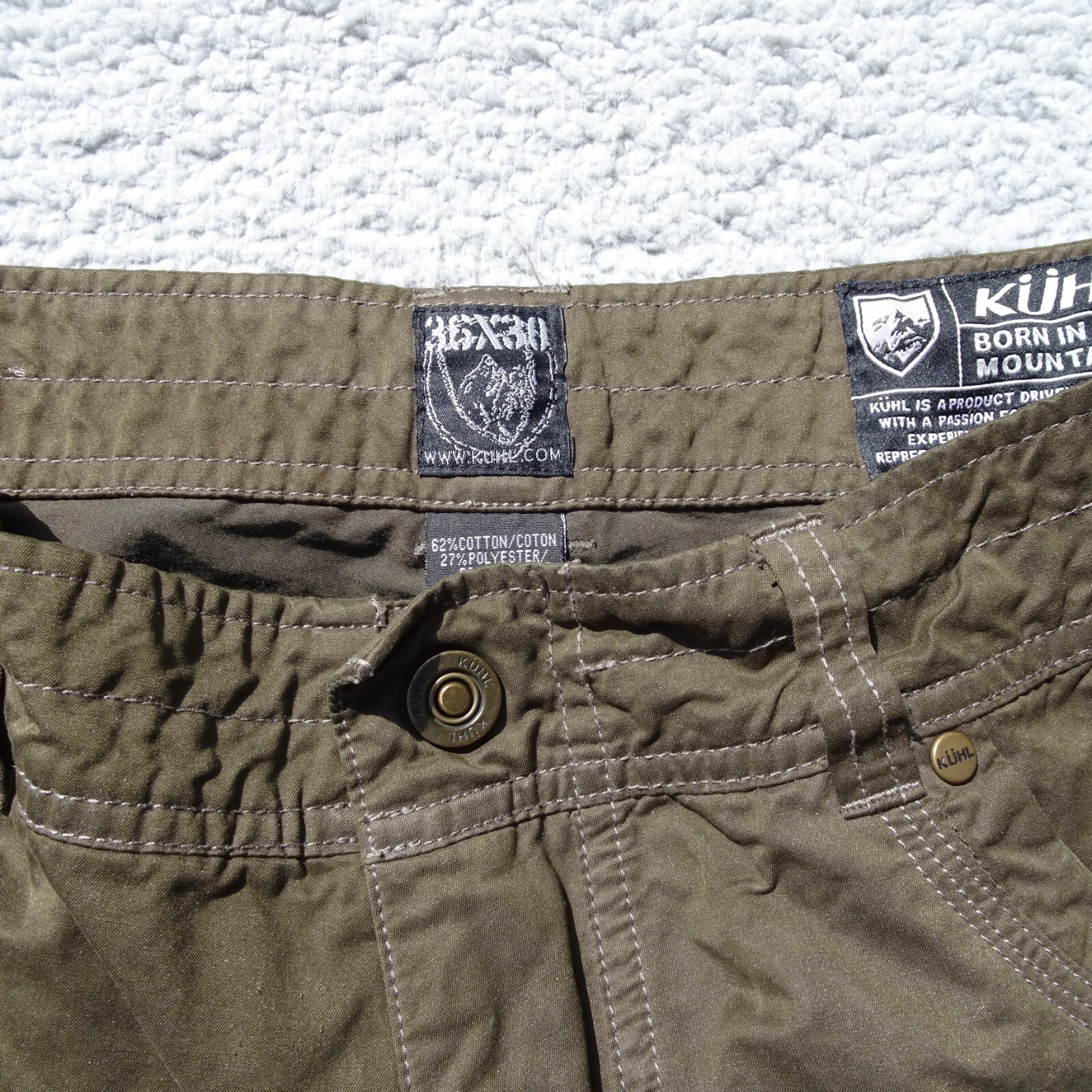 Kuhl Jakyl Men's Pants 32 x 27 Water Resistant Wax Co… Gem