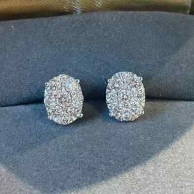2.50Ct Lab Created Diamond Wedding Wear Stud Earrings 14K White Gold Plated