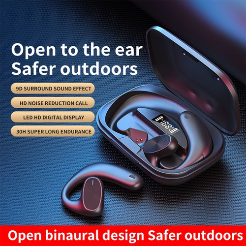 Wireless Bluetooth 5.0 Headset TWS Earphones Earbuds Stereo Headphones Ear Hook - 第 1/24 張圖片