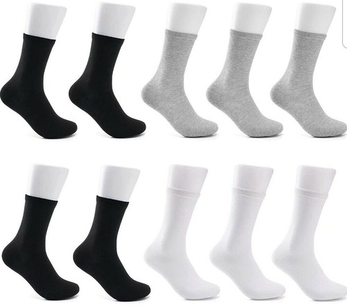 Minglaken 10 Pairs Boys School Socks Kids Ankle Cotton Rich Plain Sports Socks - Picture 3 of 8