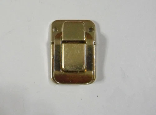 Gibson & others Case Latch BRASS Larger version w / holes /w rivets