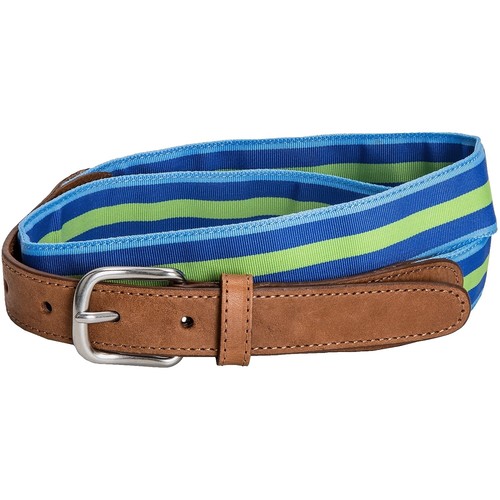 Vintage 70s red, white, navy blue‎ & gold woven nylon cord belt Vintage 70s red, white, navy blue & gold woven nylon cord  main image 2
