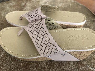 rose gold cork sandals