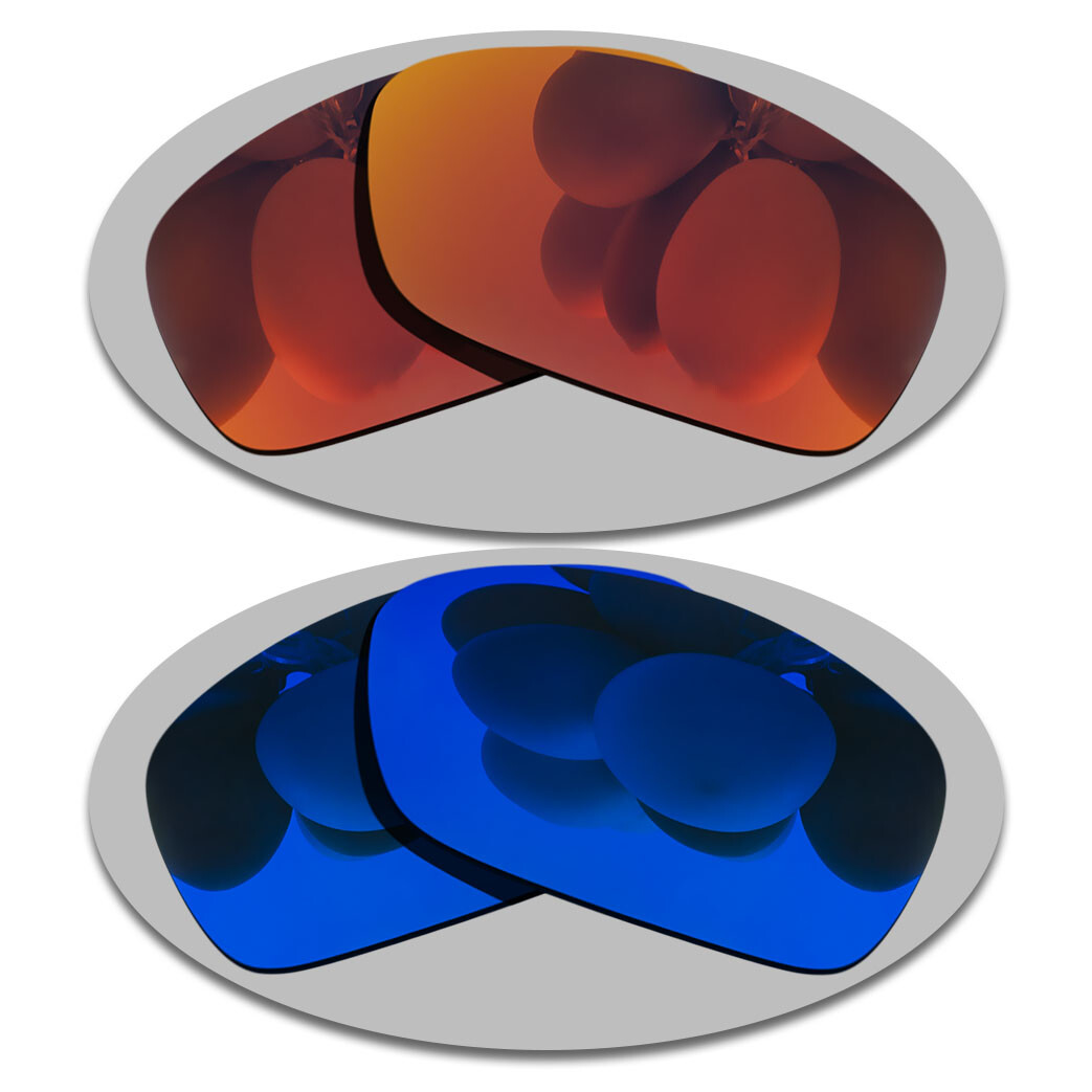 Fire Red&Deep Blue Polarized Lenses Replacement For-Costa Del Mar Saltbreak