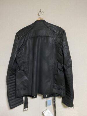 Balmain Black Biker Jacket Size L with Belt - New Condition Balmain Black Biker Jacket Size L with Belt - New Condition