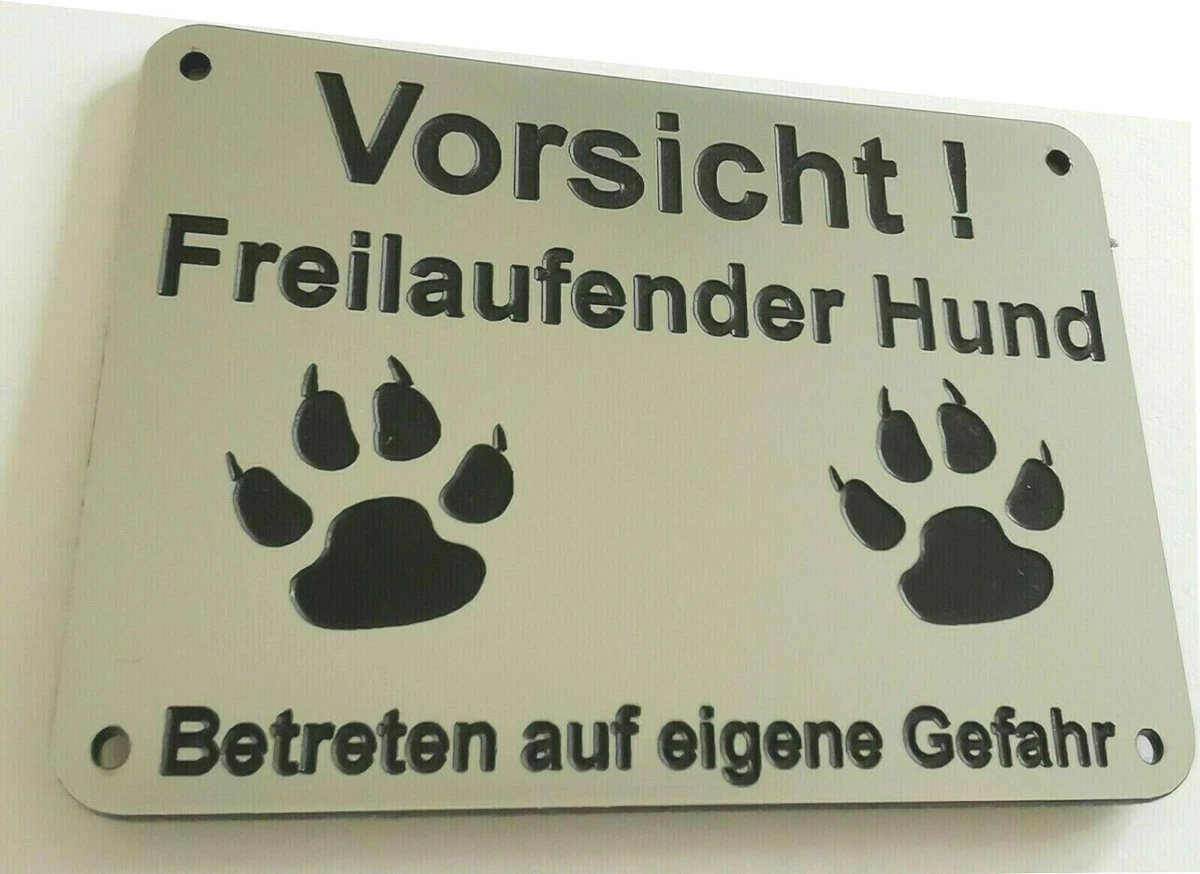 WARNUNG VOR DEM Hund Vorsicht bissiger Hund Warnschild Gravur Schild WARNUNG VOR DEM Hund Vorsicht bissiger Hund Warnschild Gravur Schild