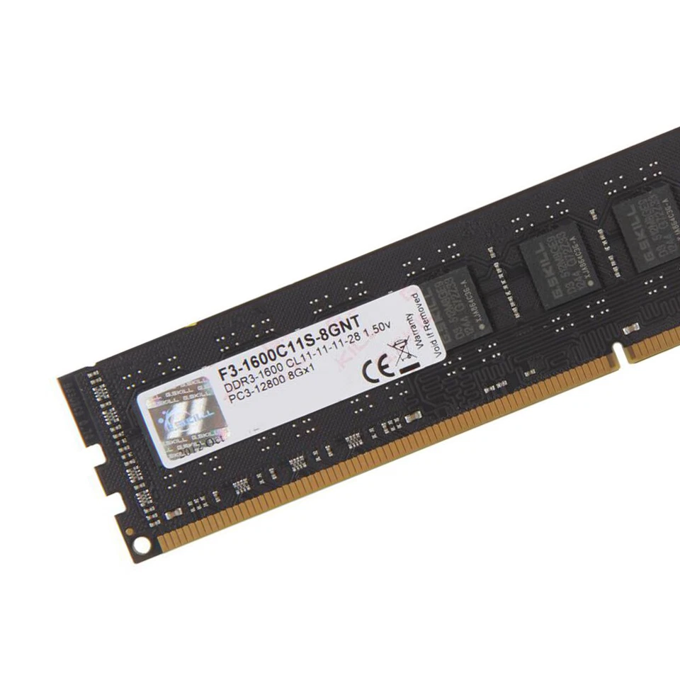 G.SKILL Value RAM 8GB DDR3 1600MHz PC3-12800U CL11 240Pin DIMM Desktop Memory AB - Image 4 of 4