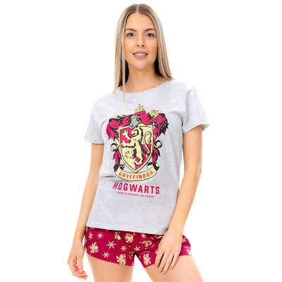 Harry Potter Short Pyjamas Adults Ladies S M L XL 2XL PJs Sleepwear Jammies Red