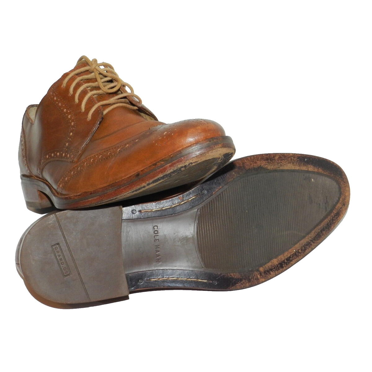 Cole Haan Grand OS Oxford Wingtip Leather Dress Shoes Men display picture 1