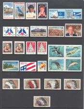 1990 U.S. COMMEMORATIVE YEAR SET *41 STAMPS* INCLUDING AIRMAIL MINT-NH