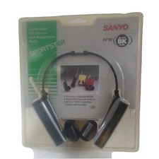 Vintage Sanyo RP90 Integrated AM/FM Radio Headphones.1980'S New Factory Sealed.
