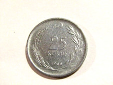 Turkey 1966 25 Kurus Coin