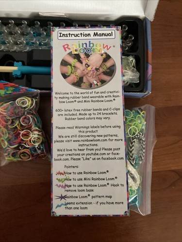 Rainbow Loom Crafting Kit-Box- Loom, Metal Hook, Mini Rainbow Loom, 600 Band + - Picture 7 of 11