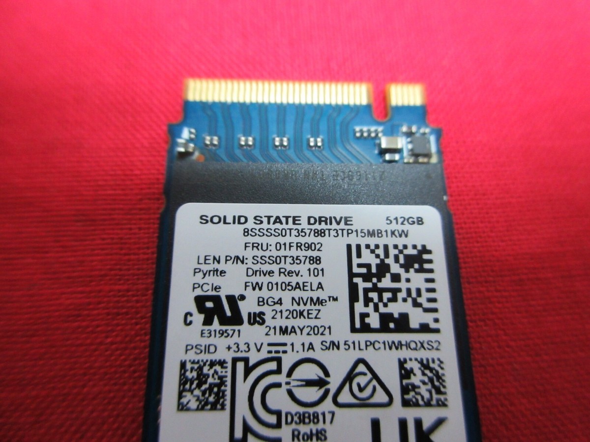 ORIGINAL LENOVO 512GB SSD SSS0T35788 01FR902 | eBay