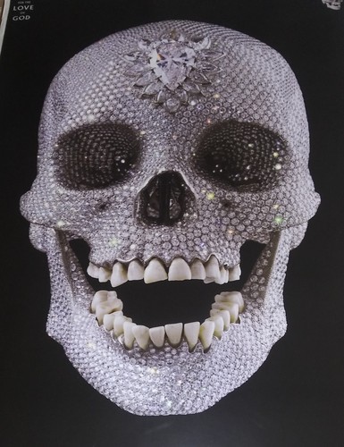 DAMIEN HIRST: For the Love of God (Diamond Skull) Exhib. Poster 33x23 Good Cond. - 第 2/12 張圖片