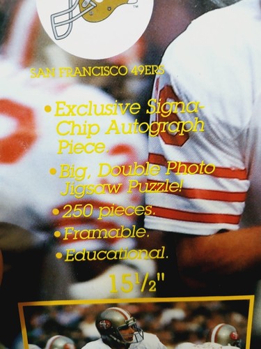 Joe Montana 49ers Sport Star Signa Chip 250 piece Jig Saw Puzzle = Complete - Picture 6 of 6