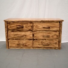 Farmhouse Torched 6 Drawer Dresser- Solid Wood/Made in USA/Free Shipping