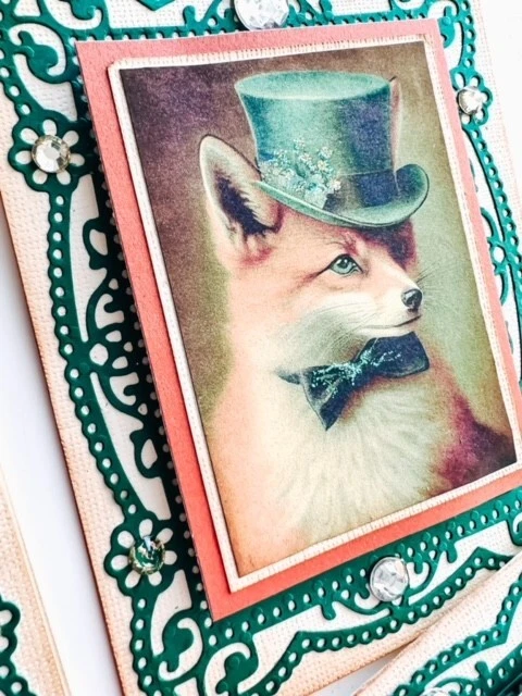 Set of 4 Handmade St Patrick’s Day Fancy Irish Critters #3 Greeting Cards - Image 2 of 2