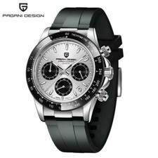 Pagani Design Watches Men's Quartz Watch Chronograph Waterproof Rubber Strap