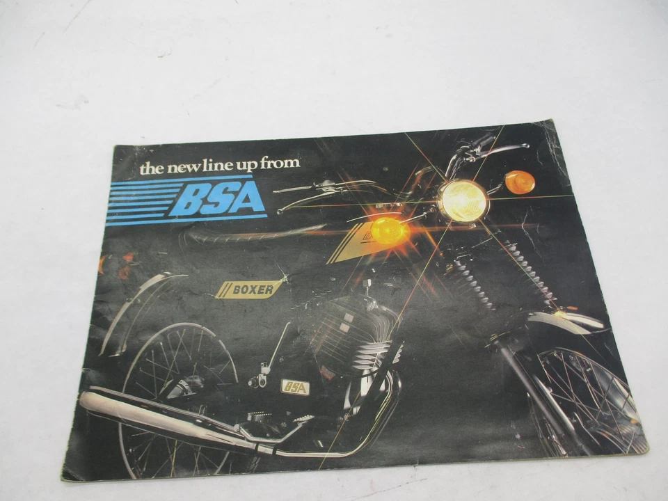 Vintage Original BSA New Line Up Boxer Beaver ER1 ER2 Dealership Sales Brochure - Image 2 of 3