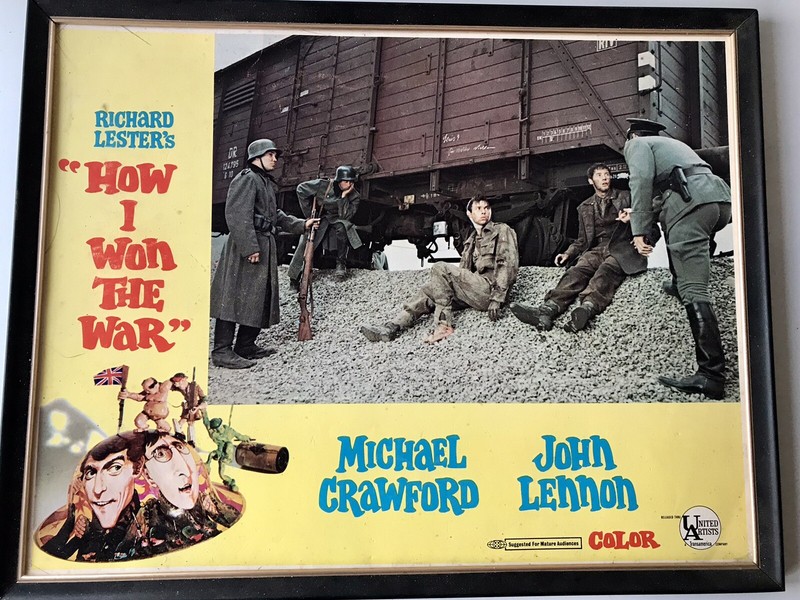 "How I Won The War" lobby card, with John Lennon. Framed In Very Nice cond 1968 