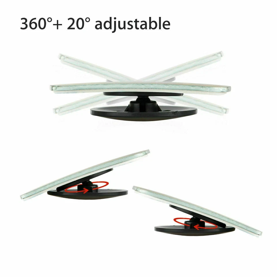 Espejo retrovisor gran angular de punto ciego universal tinte azul 3D para coche  Foto 4 de 4