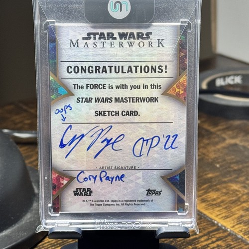 Sketch Card 1/1, D-O Art by Cory Payne, 2022 Star Wars Masterwork - Picture 2 of 2