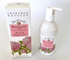 Crabtree Evelyn Rosewater and Glycerine Hand Body Lotion 8.5 oz New In Box